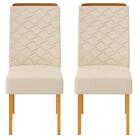 Kit 2 Cadeiras De Jantar Estofadas Lidia Dj Moveis