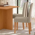 Kit 2 Cadeiras De Jantar Estofadas Lisa Courvin Pés Mdf Linea