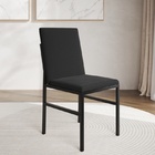 Kit 2 Cadeiras De Jantar Estofadas Preto Veludo Preto Ng1f