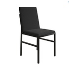 Kit 2 Cadeiras De Jantar Estofadas Preto Veludo Preto Ng8