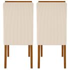 Kit 2 Cadeiras De Jantar Estofadas Yasmin Dj Moveis