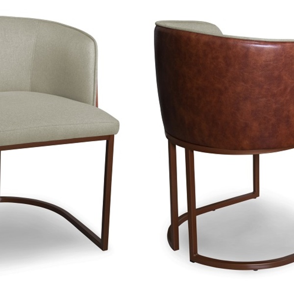 Kit 2 Cadeiras De Jantar Florença Compose Linho Bege E Couris