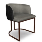 Kit 2 Cadeiras De Jantar Florença Compose Linho Cinza Claro E