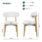 Kit 2 Cadeiras De Jantar Frida Base Madeira Assento Estofado