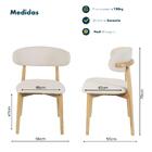 Kit 2 Cadeiras De Jantar Frida Base Madeira Assento Estofado