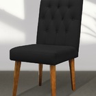 Kit 2 Cadeiras De Jantar Gabi Suede Preto - Meu Lar Decorações