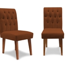 Kit 2 Cadeiras De Jantar Gabi Suede Terracota - Meu Lar Decor
