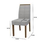 Kit 2 Cadeiras De Jantar Isis Linho Amêndoa Cinza Bnn Decor