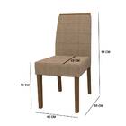 Kit 2 Cadeiras De Jantar Isis Suede Amêndoa Cappuccino Tana D