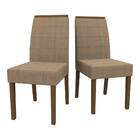 Kit 2 Cadeiras De Jantar Isis Suede Amêndoa Cappuccino Tana D