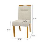 Kit 2 Cadeiras De Jantar Itália Linho Ypê Bege Bnn Decor