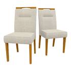 Kit 2 Cadeiras De Jantar Itália Linho Ypê Bege Bnn Decor