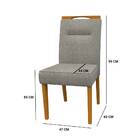 Kit 2 Cadeiras De Jantar Itália Linho Ypê Cinza Bnn Decor