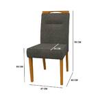 Kit 2 Cadeiras De Jantar Itália Linho Ypê Cinza Escuro Tana D