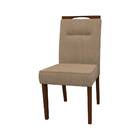 Kit 2 Cadeiras De Jantar Itália Suede Amêndoa Cappuccino Tana
