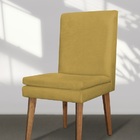 Kit 2 Cadeiras De Jantar Jade Suede Amarelo - Meu Lar Decoraç