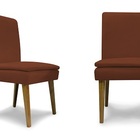 Kit 2 Cadeiras De Jantar Jade Suede Terracota - Meu Lar Decor