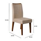 Kit 2 Cadeiras De Jantar Lara Suede Ipê Nude Tana Decor