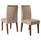 Kit 2 Cadeiras De Jantar Lara Suede Ipê Nude Tana Decor