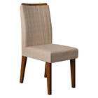 Kit 2 Cadeiras De Jantar Lara Suede Ipê Nude Tana Decor