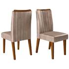 Kit 2 Cadeiras De Jantar Lara Veludo Ipê Caqui Tana Decor