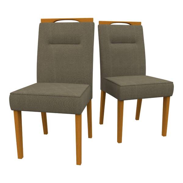 Kit 2 Cadeiras De Jantar Lectus Veludo Ypê Grafite Bnn Decor