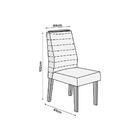 Kit 2 Cadeiras De Jantar Linho Árido Carvalho Europeu Bnn Dec