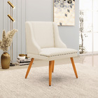 Kit 2 Cadeiras De Jantar Liz Linho Pés Palito Castanho D03 -