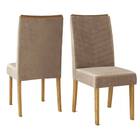 Kit 2 Cadeiras De Jantar Lucila Veludo Carvalho Europeu Caqui