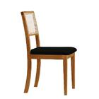 Kit 2 Cadeiras De Jantar Luxo Palha Estofadas Veludo Preto En