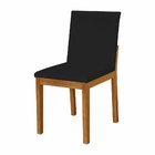 Kit 2 Cadeiras De Jantar Luxo Pérola Estofadas Em Veludo Pret