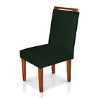 Kit 2 Cadeiras De Jantar Lyon Suede Pés Castanho - Pallazio -