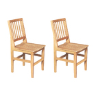 Kit 2 Cadeiras De Jantar Madeira Maciça Ripada Rústica Confor