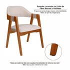 Kit 2 Cadeiras De Jantar Madeira Maciça Tauari Estofada E Bra