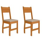 Kit 2 Cadeiras De Jantar Mdf Milano Freijó/savana