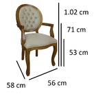 Kit 2 Cadeiras De Jantar Medalhão Capitonê Com Braços Imbuia