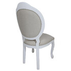 Kit 2 Cadeiras De Jantar Medalhão Entalhada Branco Fosco E Li