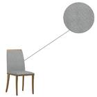 Kit 2 Cadeiras De Jantar Napoli Linho Amêndoa Cinza Bnn Decor
