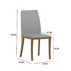 Kit 2 Cadeiras De Jantar Napoli Linho Amêndoa Cinza Bnn Decor