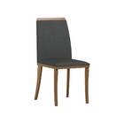 Kit 2 Cadeiras De Jantar Napoli Linho Amêndoa Cinza Escuro Bn