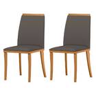 Kit 2 Cadeiras De Jantar Napoli Veludo Ypê Grafite Bnn Decor