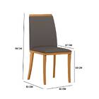 Kit 2 Cadeiras De Jantar Napoli Veludo Ypê Grafite Tana Decor