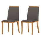 Kit 2 Cadeiras De Jantar Napoli Veludo Ypê Grafite Tana Decor