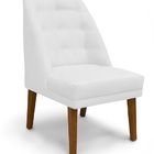 Kit 2 Cadeiras De Jantar Paris Suede Branco - Meular Decor