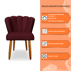 Kit 2 Cadeiras De Jantar Pétala Estofada Pés Palito Veludo -