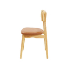 Kit 2 Cadeiras De Jantar Rainer Assento Estofado Marrom Base