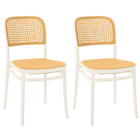 Kit 2 Cadeiras De Jantar Roma Para Sala E Cozinha - Branco