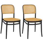 Kit 2 Cadeiras De Jantar Roma Para Sala E Cozinha - Preto