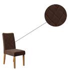 Kit 2 Cadeiras De Jantar Sara Veludo Carvalho Europeu Marrom