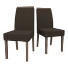 Kit 2 Cadeiras De Jantar Veneza Veludo Imbuia Marrom Bnn Decor